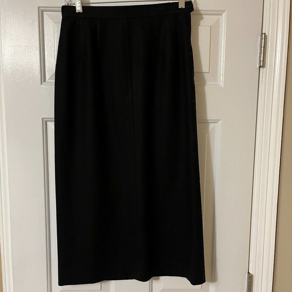 Vintage Pendleton Black Wool Pencil Skirt Size 6